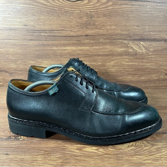 Paraboot “Prevert” Black Leather Oxfords Shoes Men’s Size 10 - Picture 9 of 11